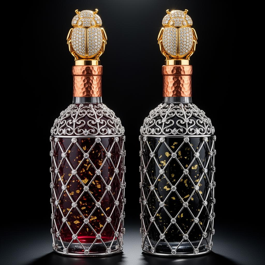Diamond Lattice Pair — Garnet & Obsidian